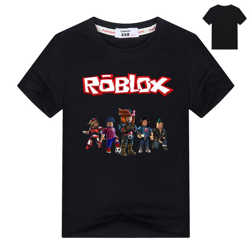 Roblox Logo Group Boys Short Sleeve Tee Shirt Cotton Tops Shopee Philippines - roblox clothing group logo