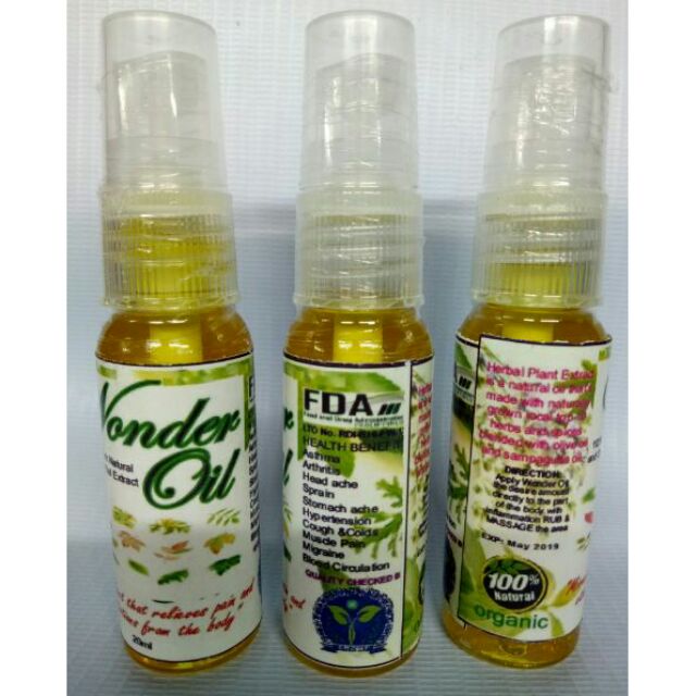 WONDER OIL 100 PERCENT NATURAL 20ml Shopee Philippines