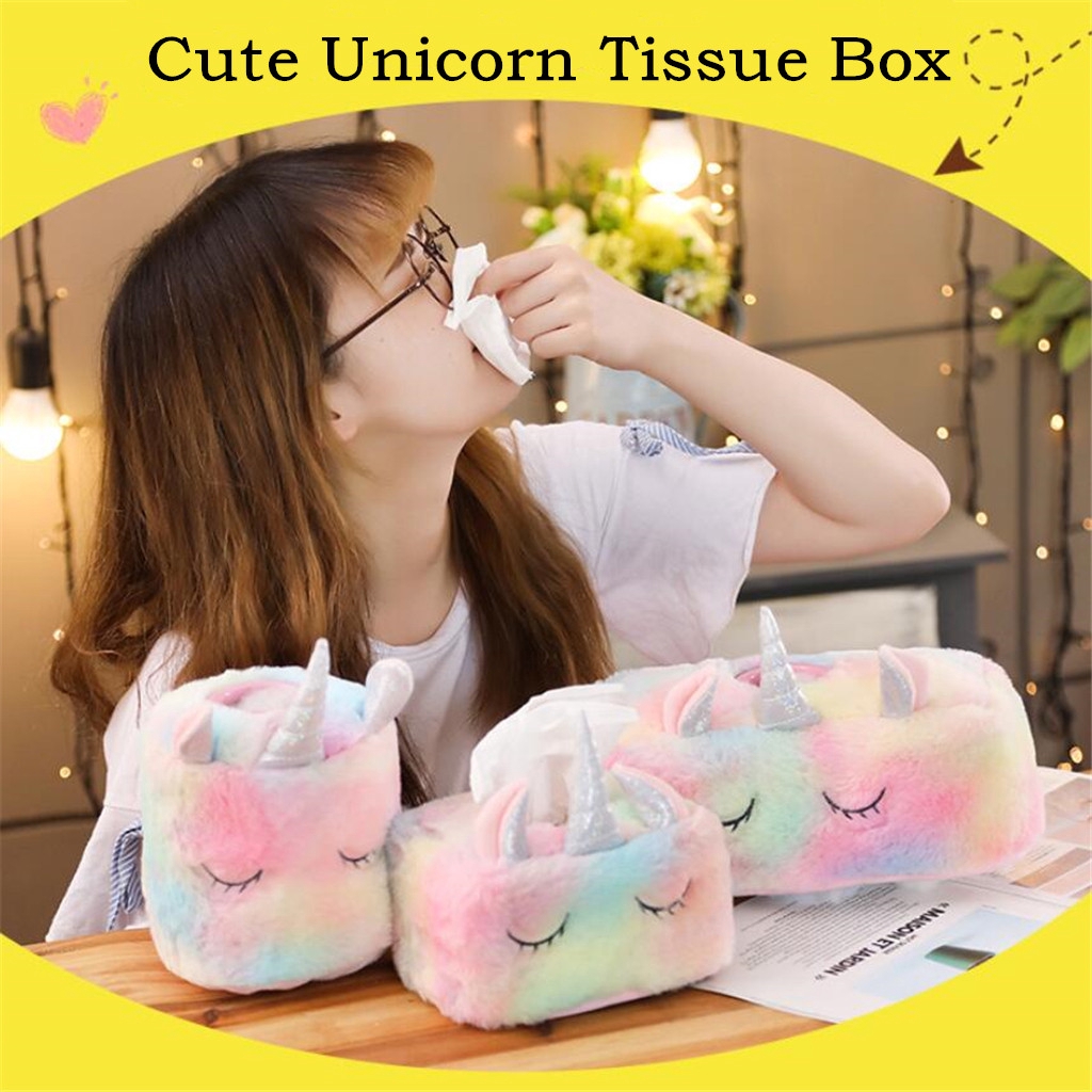 Unicorn Car Tissue Box Case Household Living Room Desktop Towel