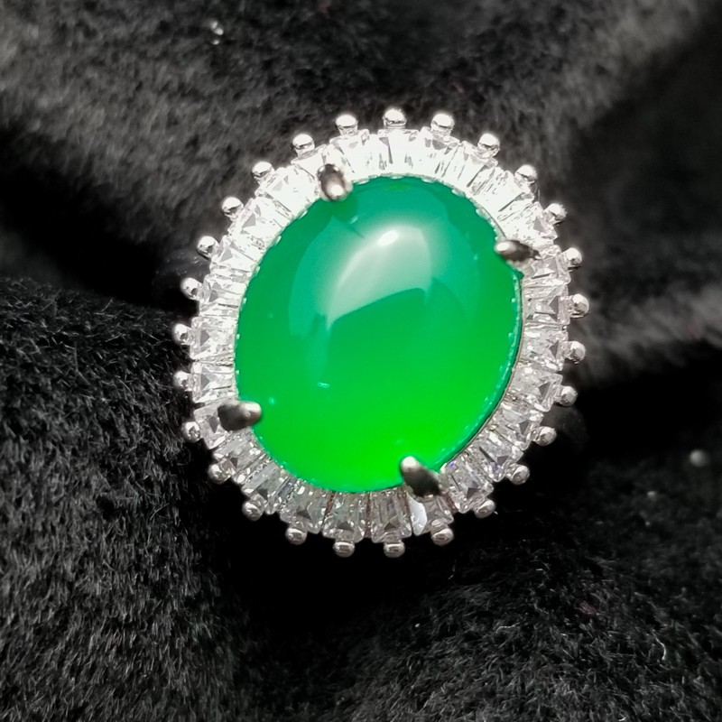 375 gold jade ring jewelry fashion accessories diamond gem