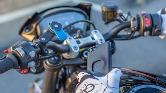 quad lock handlebar mount for motorcycle