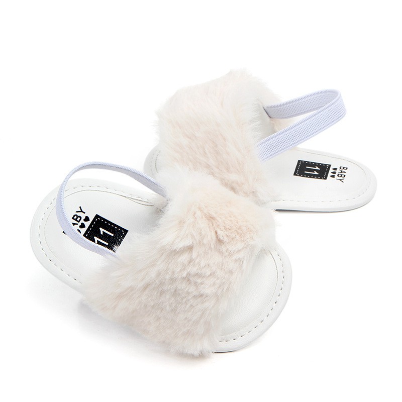 baby girl fluffy sandals