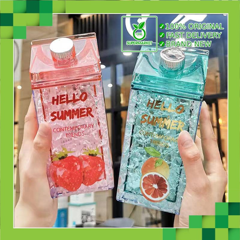 430ml Creative Crushed Ice Water Bottle With Straw Popular Bottle