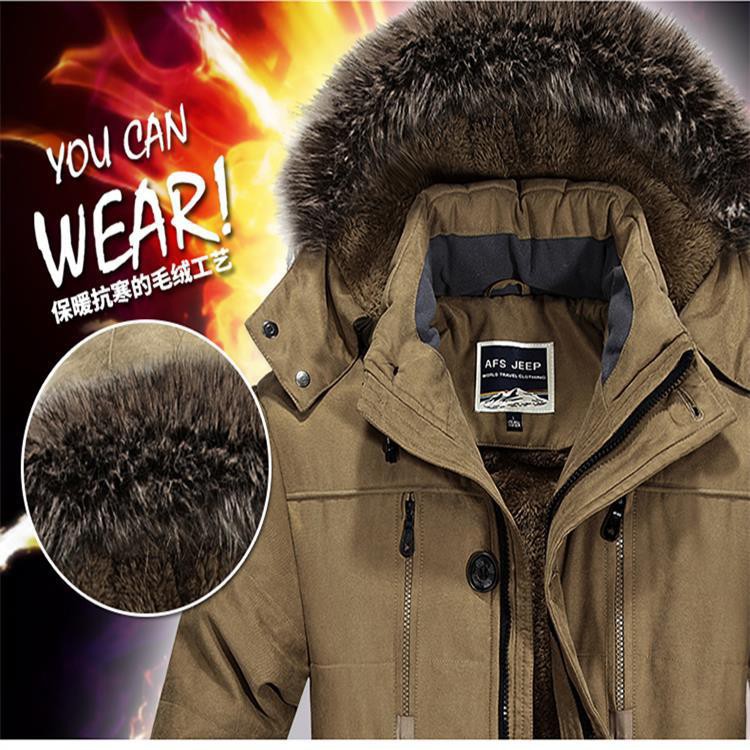 Afs Jeep Winter Jacket Men`S Thick Warm Cotton Down Coat Windproof Parka |  Idusem.Idu.Edu.Tr