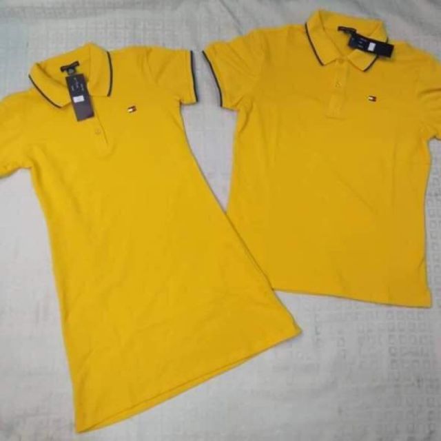 yellow polo dress shirt