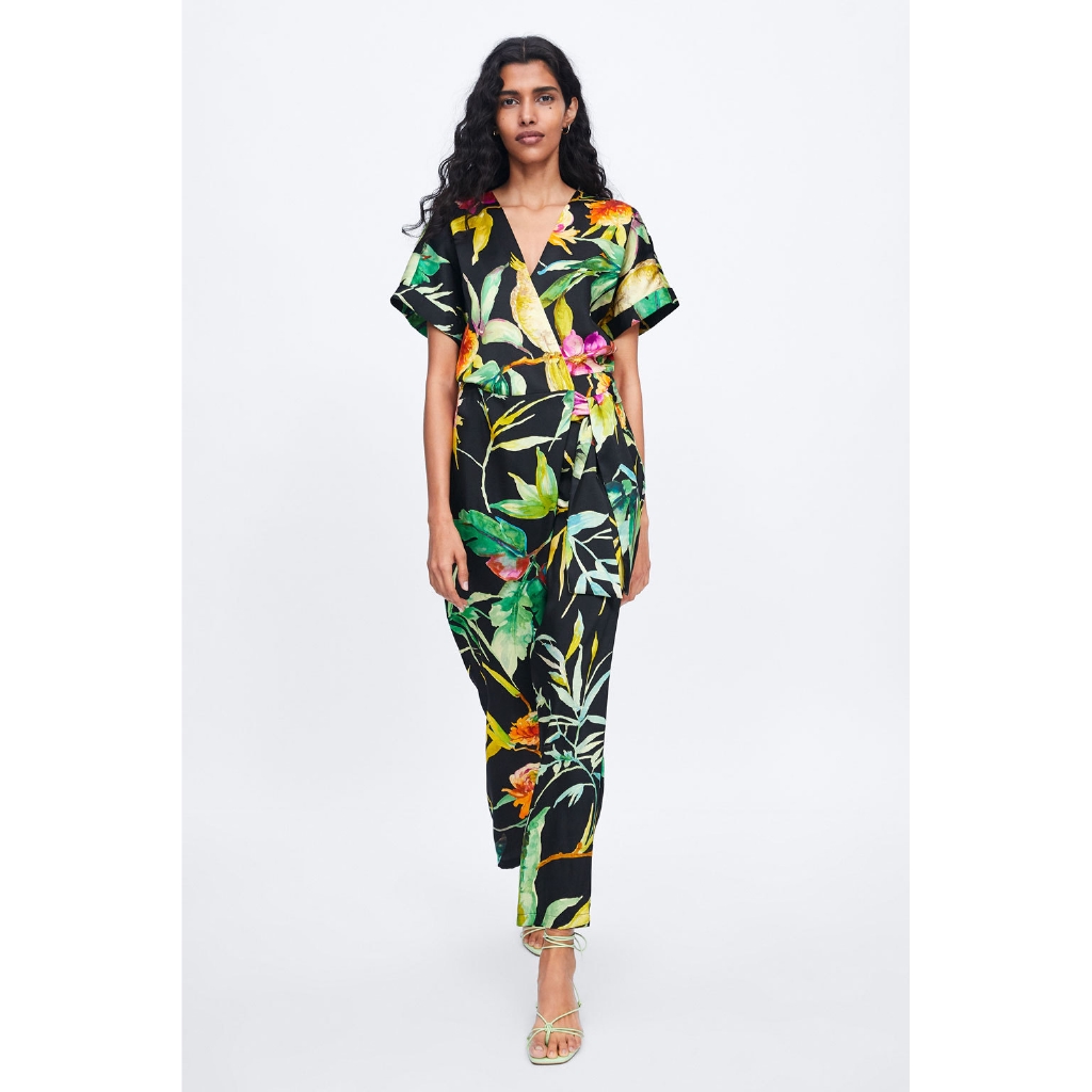 zara jumpsuit yellow