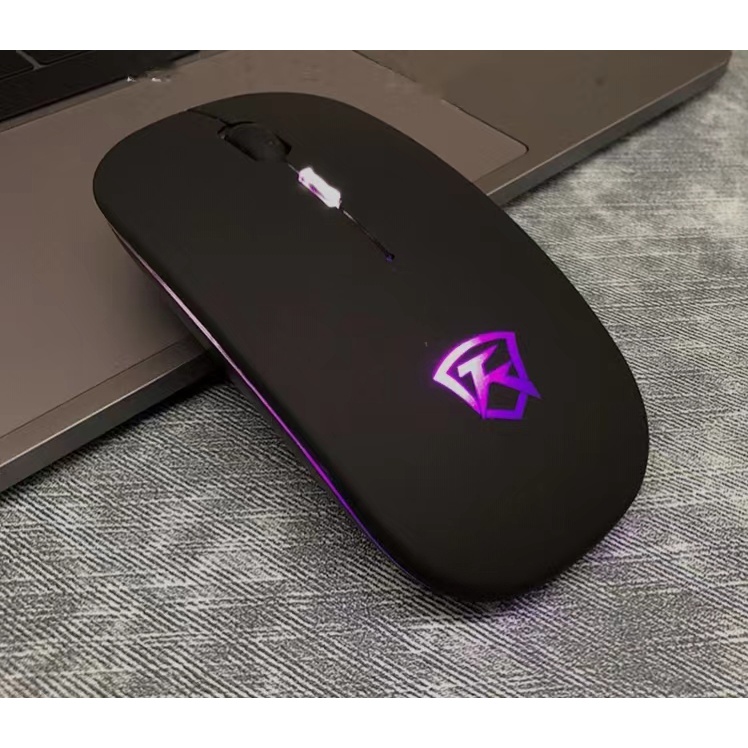 Rainbow LED mouse Rechargeable Wireless mouse 2.4G Optical Slim ...