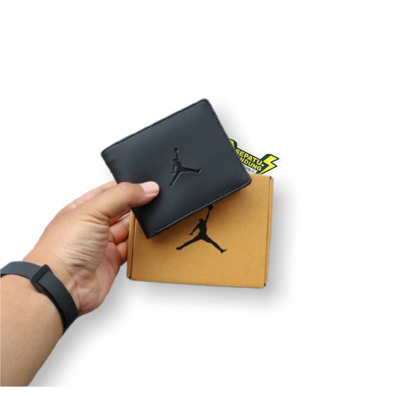 Black Leather jordan air Wallet Shopee Philippines