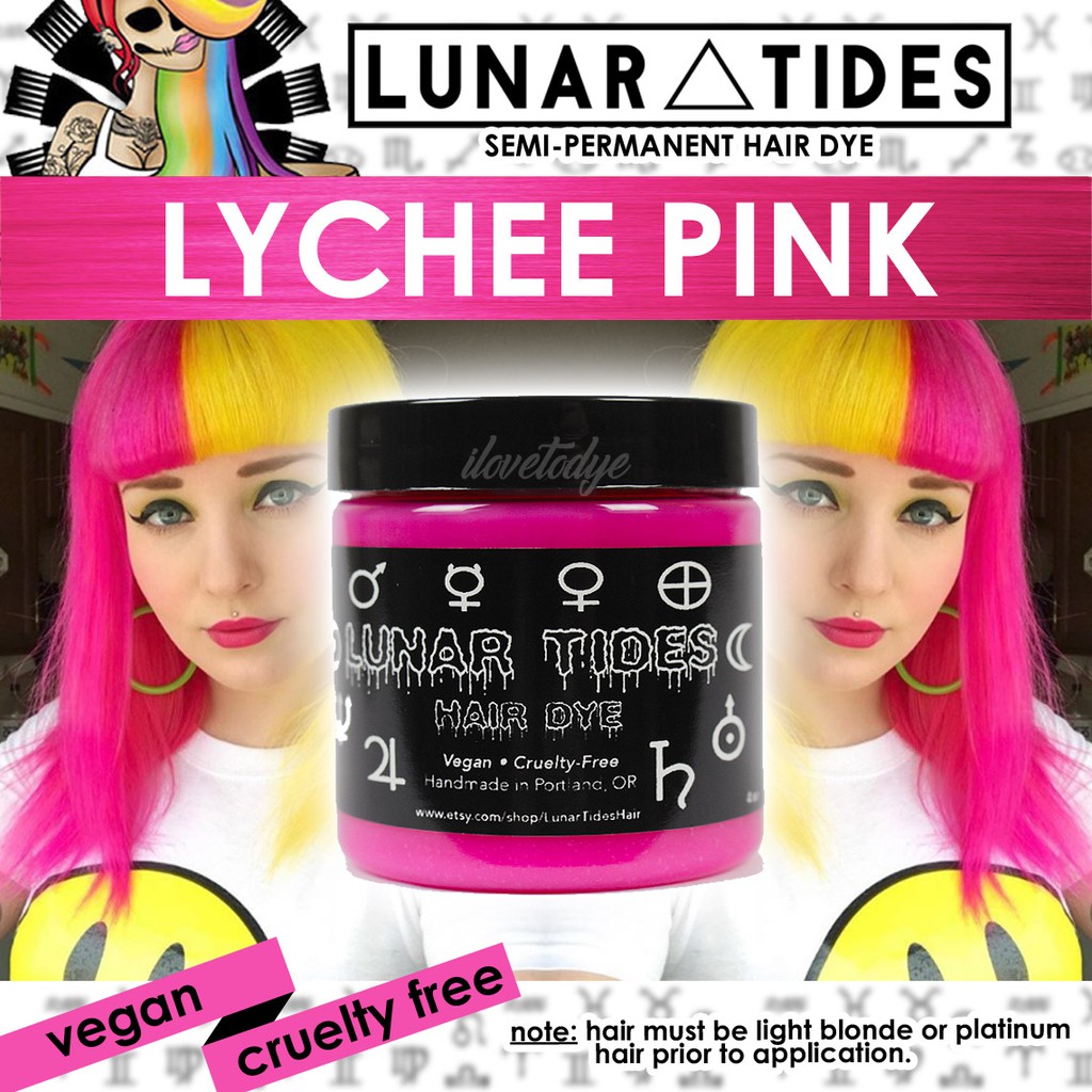 Lunar Tides Lychee Pink Semi Permanent Hot Pink Hair Dye