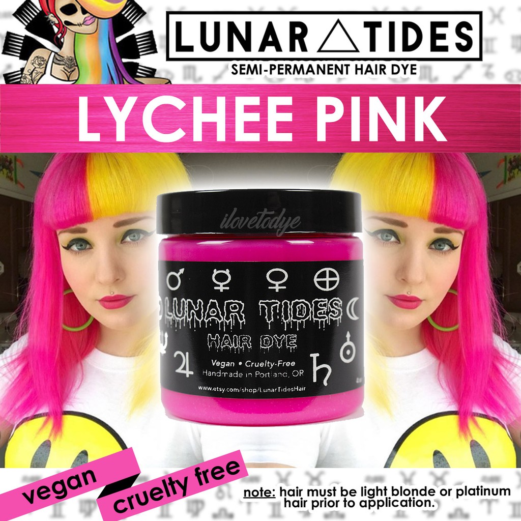Lunar Tides Lychee Pink Semi Permanent Hot Pink Hair Dye