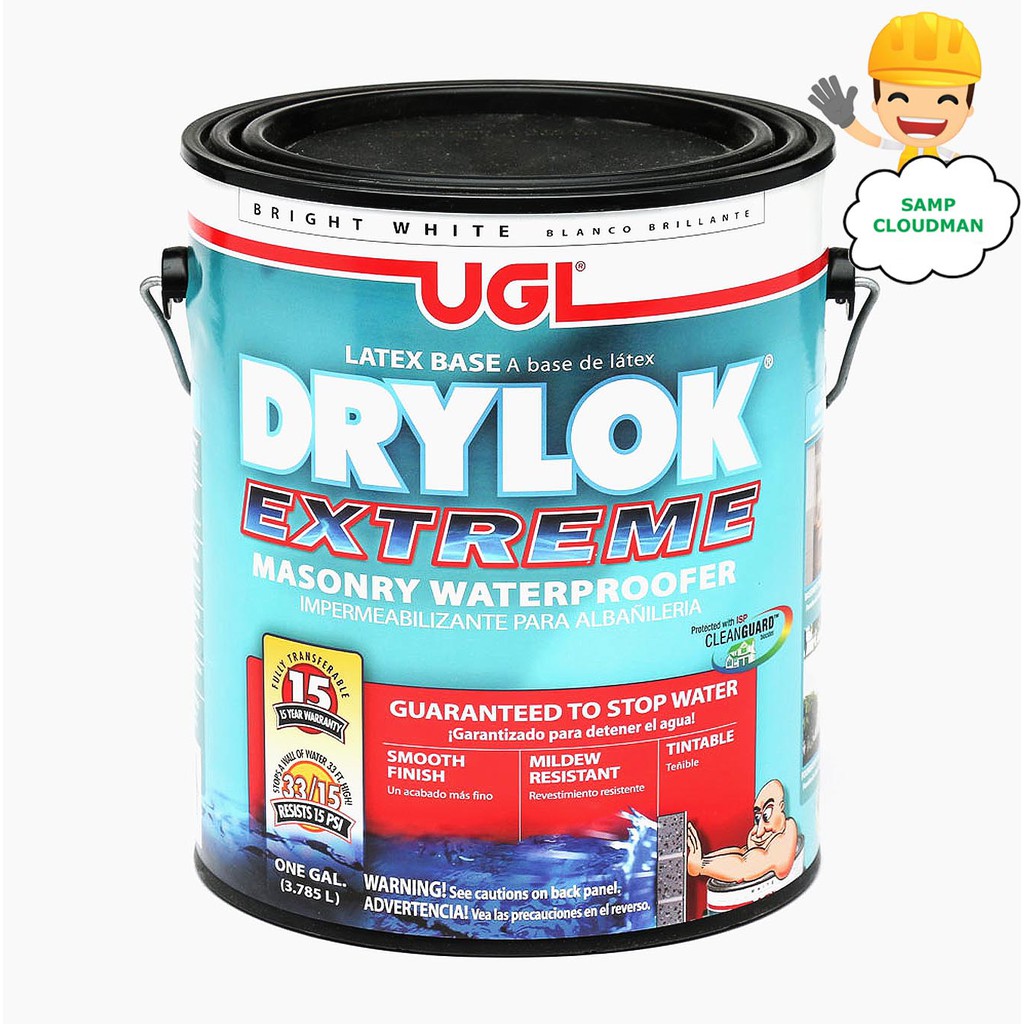 UGL Drylok Extreme Masonry Waterproofer Latex Base Bright White Gallon ...