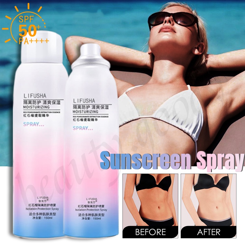 Lifusha Whitening Sunscreen Spray Pomegranate Isolation Protection Sunscreen Spray Uv 150ml 6065