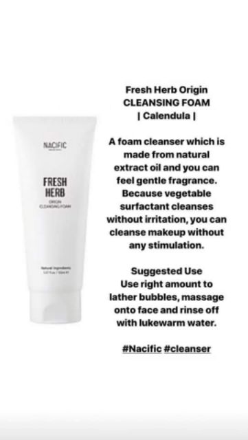 nacific facial foam