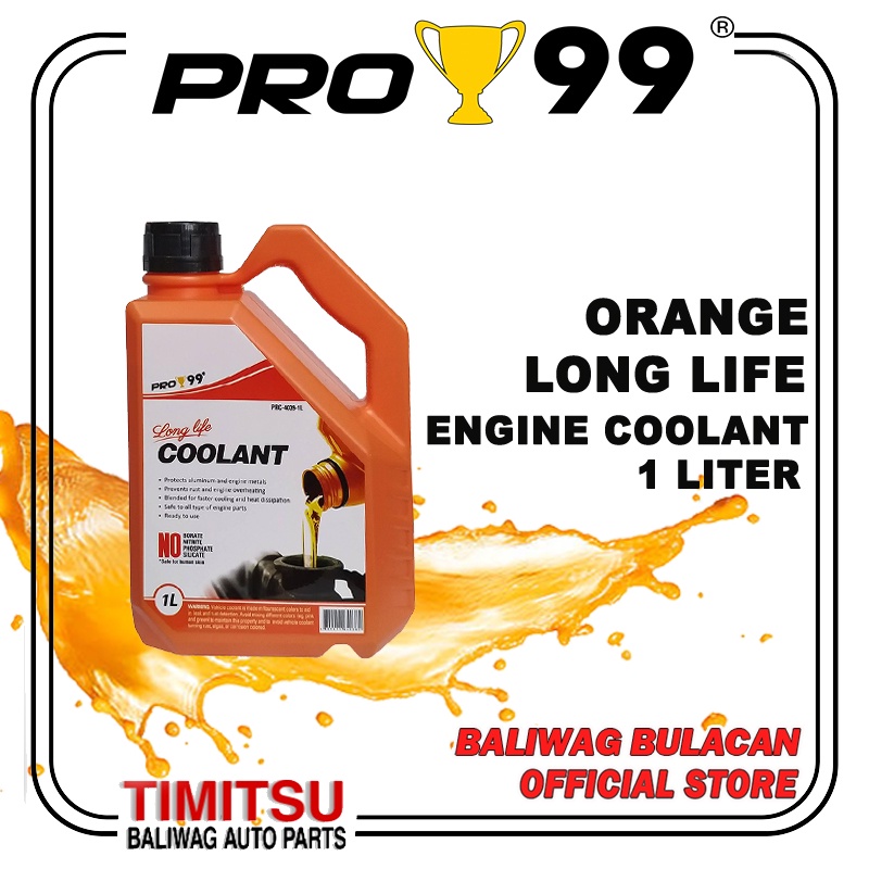 PRO99 LONG LIFE RADIATOR COOLANT (ORANGE) 1L PART NO. PRC4039 Shopee