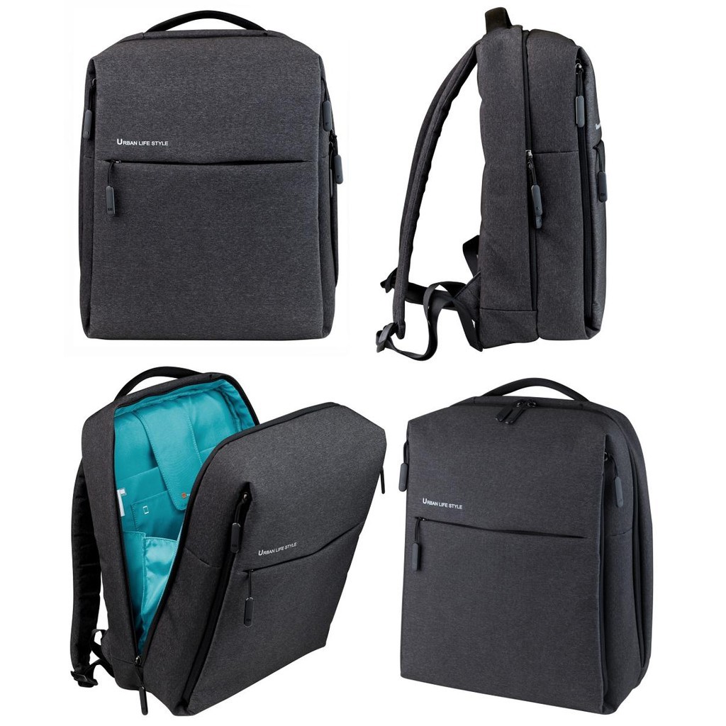black nylon backpack