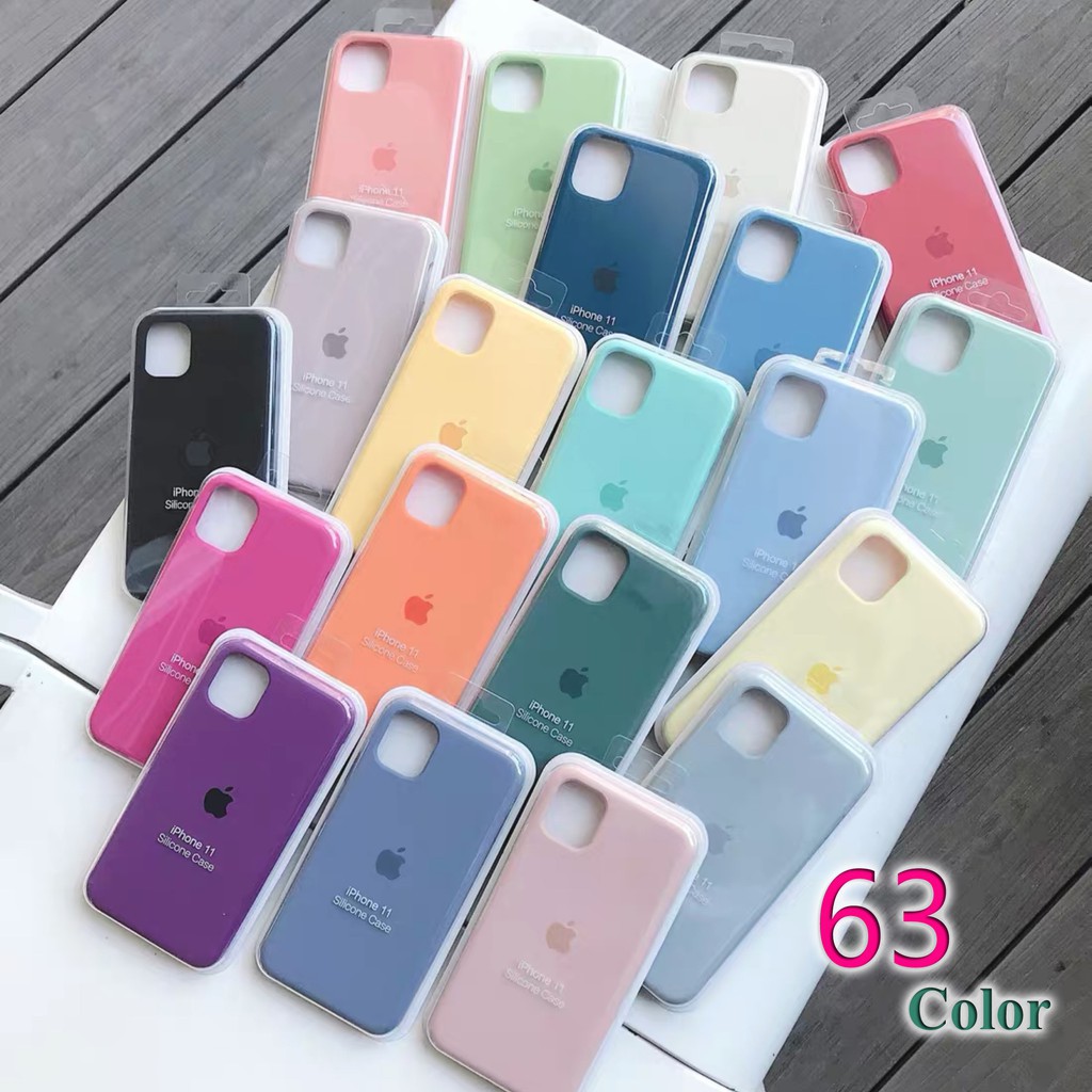 63 Color Original Liquid Silicone Case Iphone Phone Case For Iphone 11 11pro Max X Xs Max Xr 7 8 Plus 6s 6 Se Shopee Philippines