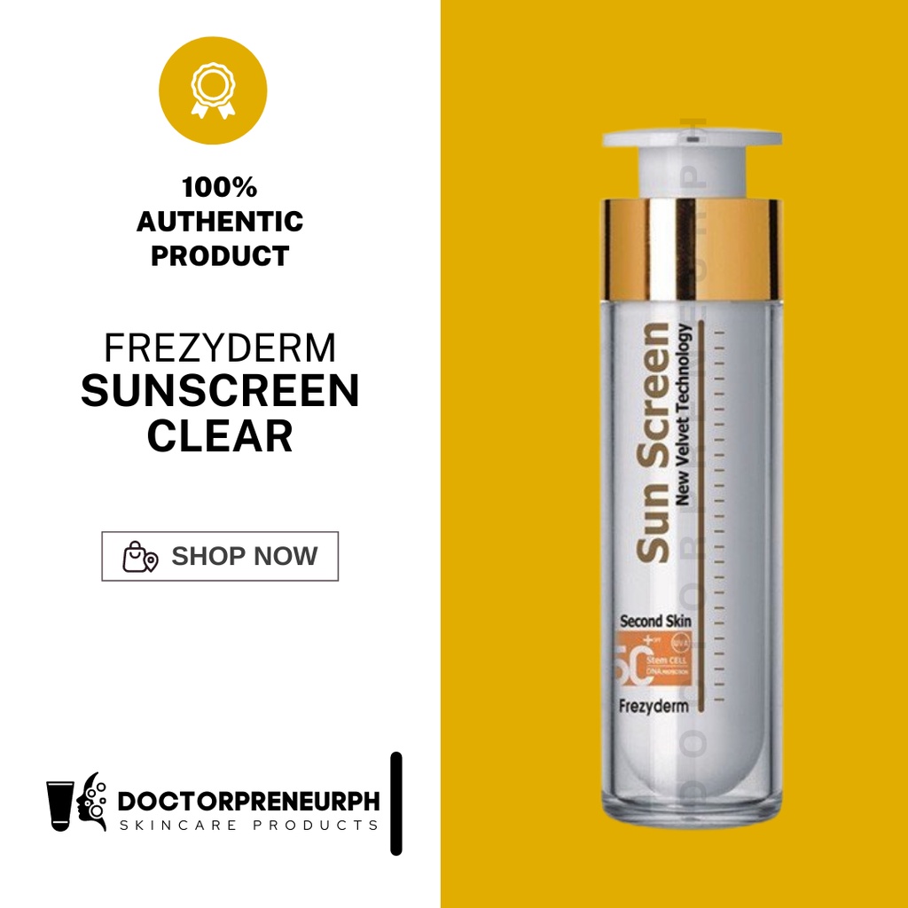 Frezyderm Sun Screen Velvet Face SPF 50+ 50ml CLEAR) Shopee Philippines