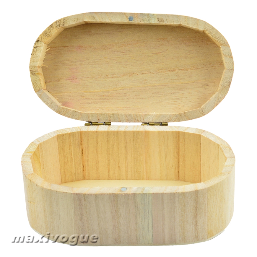 unfinished oval wooden boxes