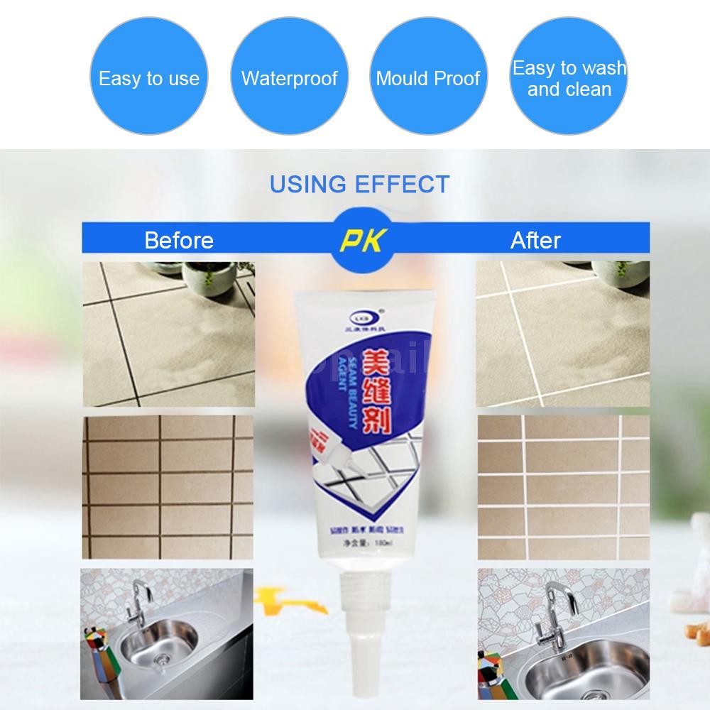 180ml Waterproof Mould Proof Ceramic Tile Glue Sealant Wall Tiles Floor Agent Repair Tile Fill Joint