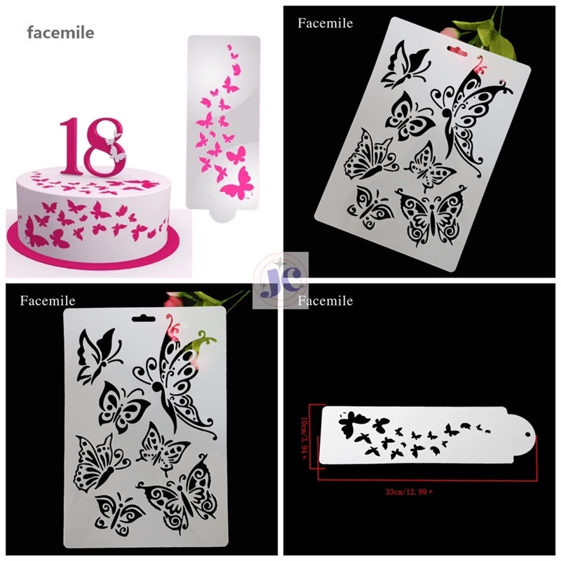 Butterfly Stencil Airbrush Painting Stencil Butterfly Embosser Cake