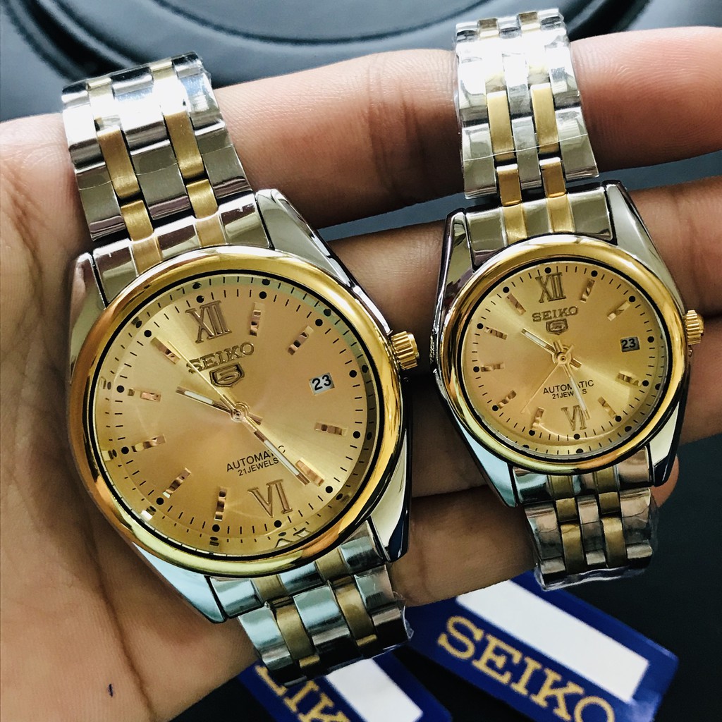 seiko 5 silver gold
