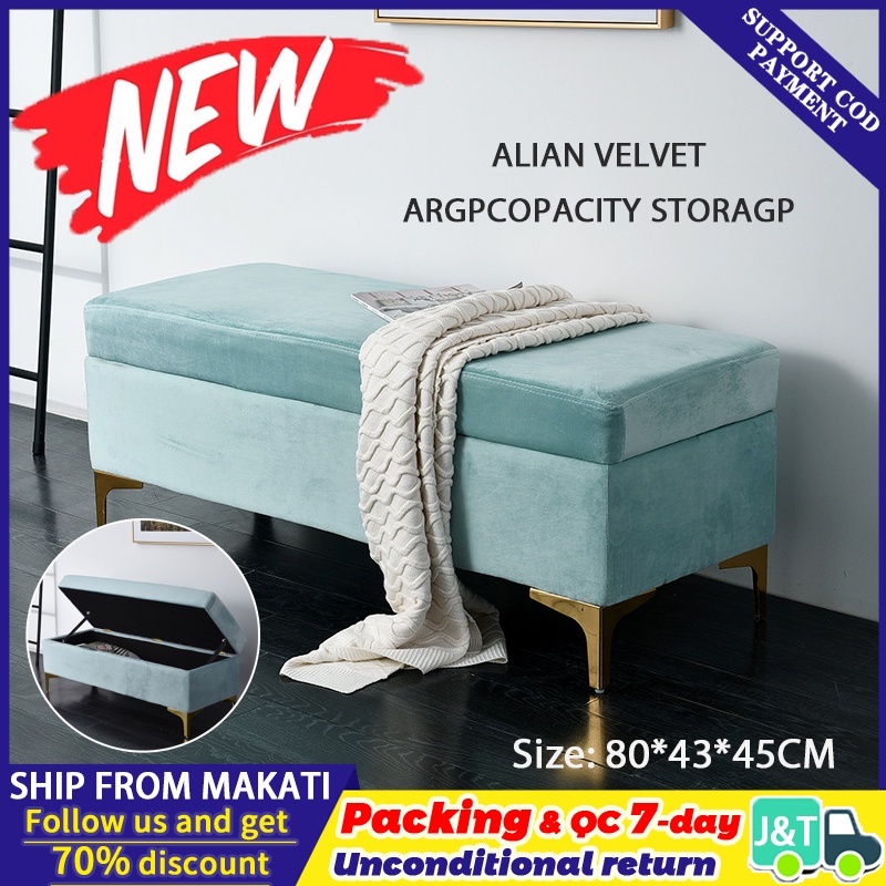 Bedroom Sofa Storage Home Chair Seat Bench Fabric Stool Storage Box