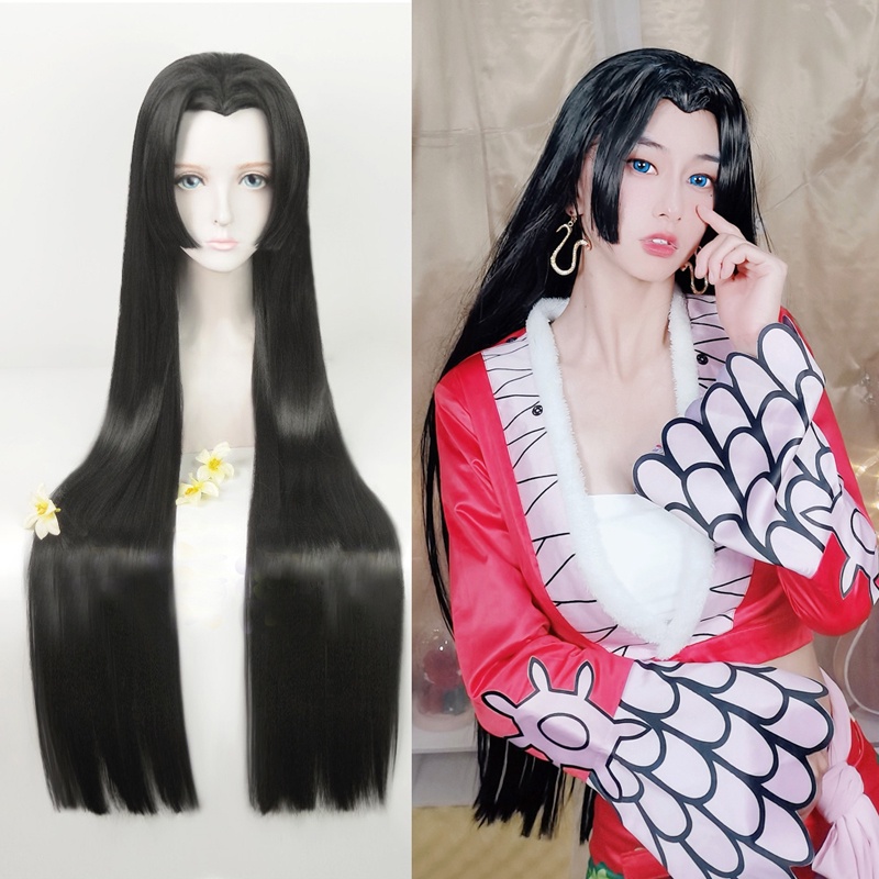 Boa Hancock Cosplay Wig 95cm One Piece Boa Hankokku Styled Black Long