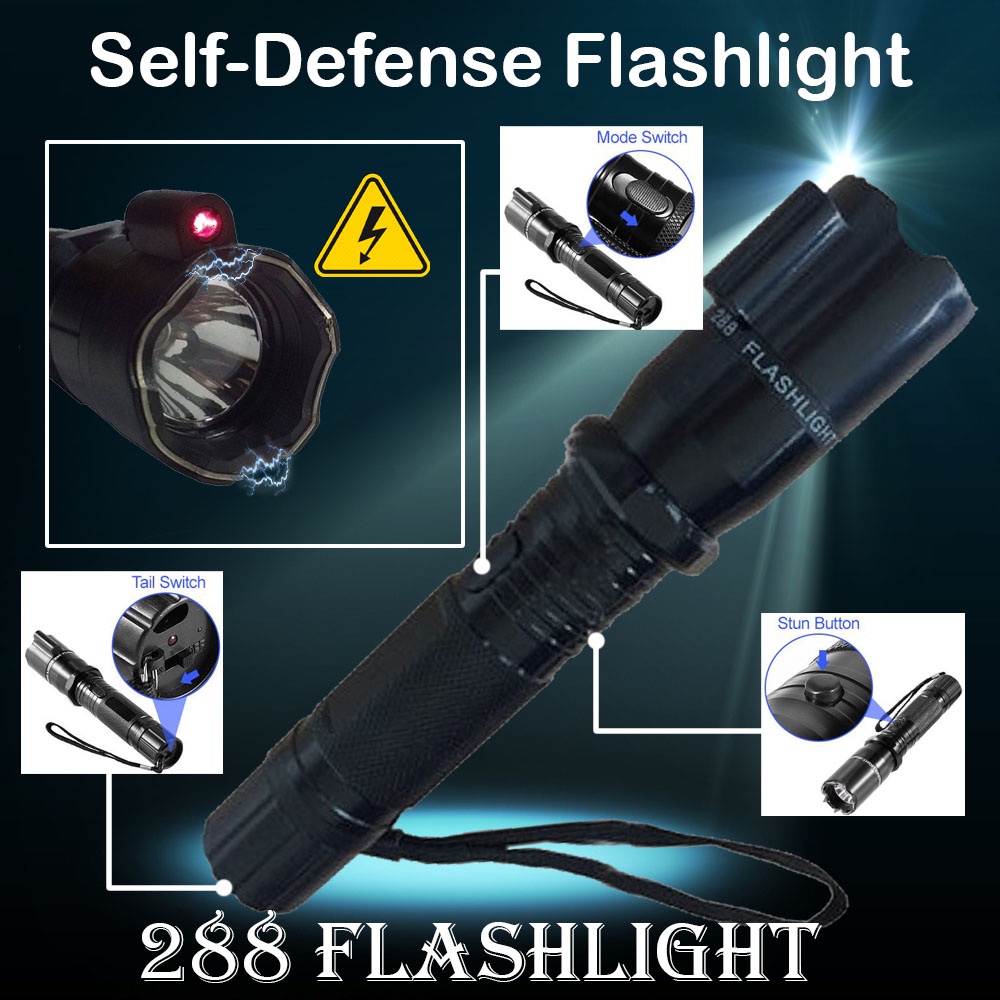 288 Flashlight Multifunction Strong Light Flashlight 3 in 1 Flash light