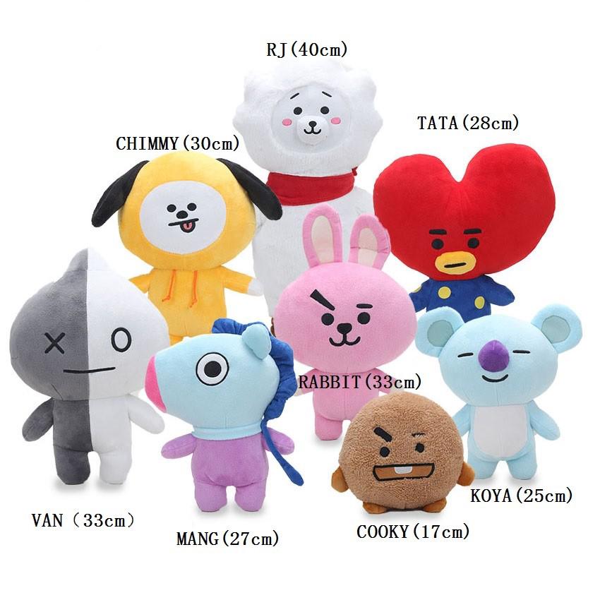 BTS Plush MANG CHIMMY TATA VAN COOKY RJ SUGA Toys Plush | Shopee ...