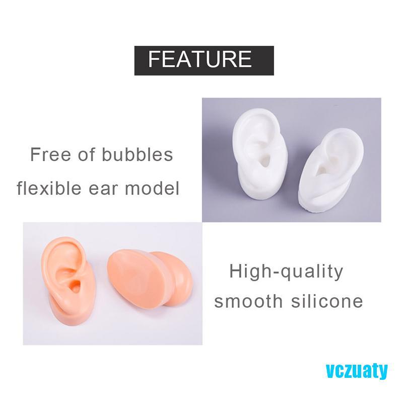 vczuaty Silicone Ear Model Human Artificial Ear Display for Hearing ...