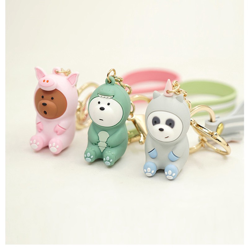 Pendant We Bare Bears White Bear Brown Bear Keychain | Shopee Philippines