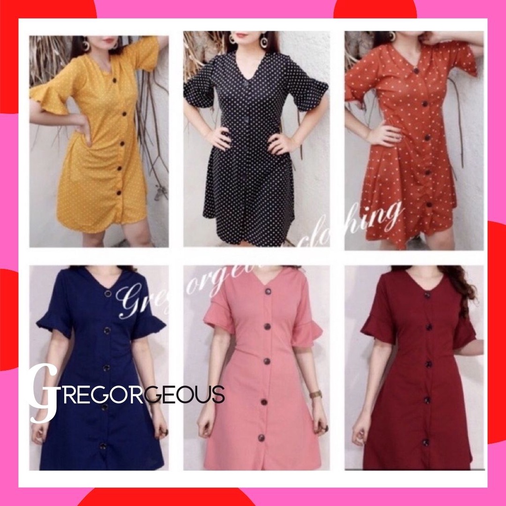 button down casual dresses