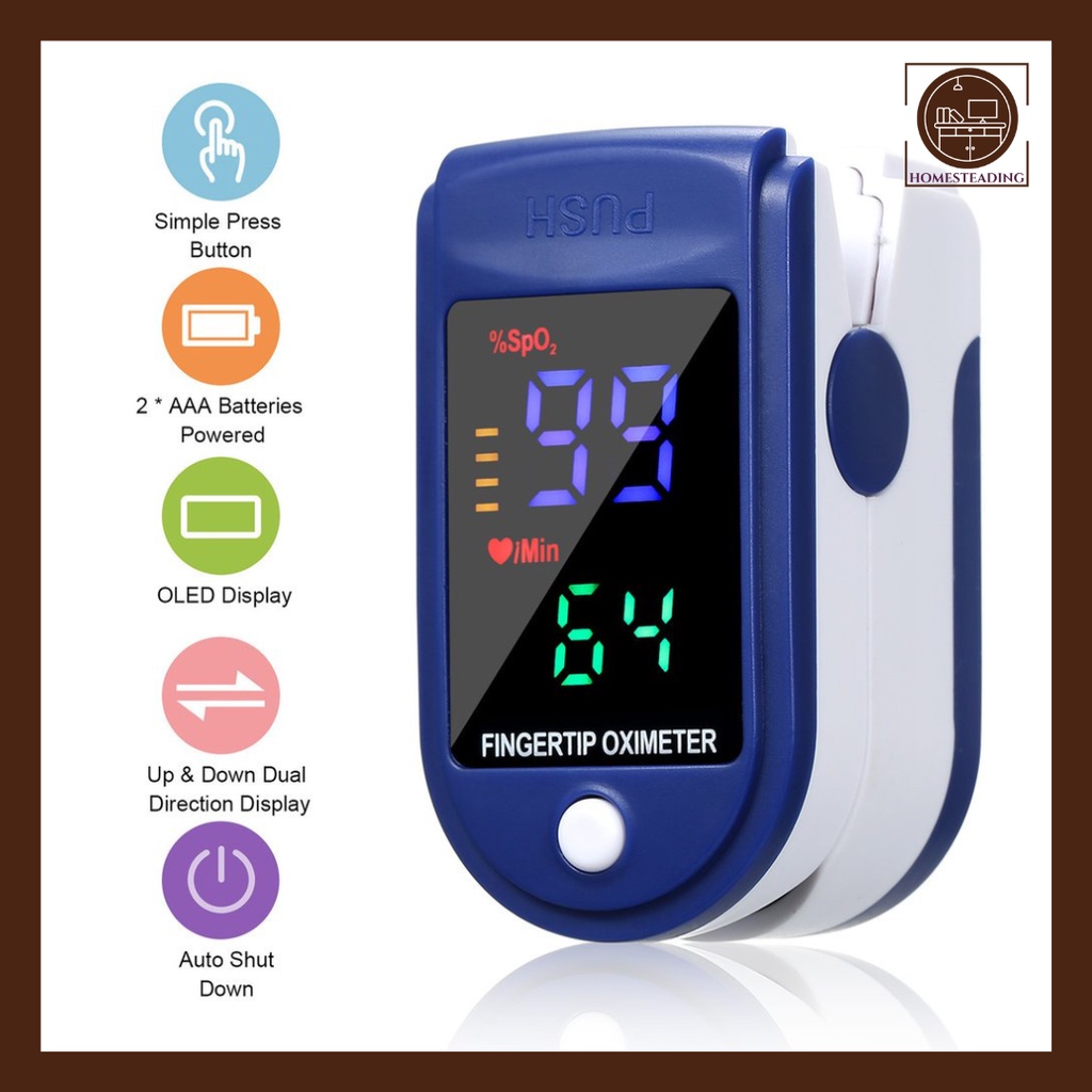 Homesteading Original Finger Pulse Oximeter Fingertip Pulse Blood 