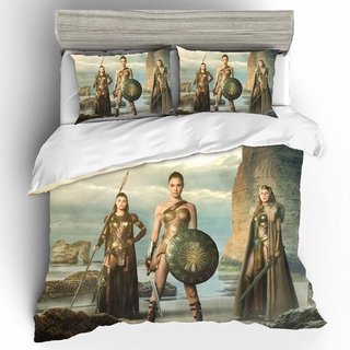 Wonder Woman Bedding Set Cotton Queen King Size Printing Bedding Sets Duvet Cover Bed Sheets Home Shopee Philippines