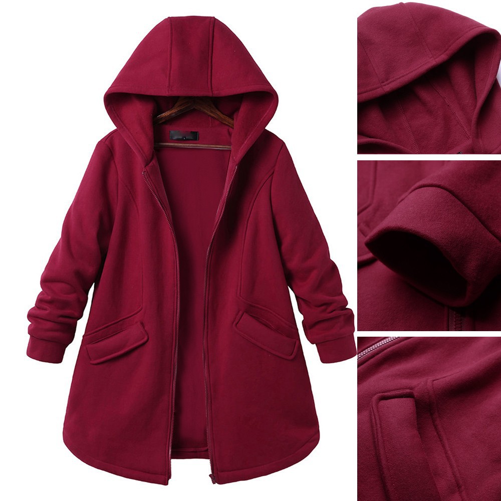 women's plus size red hoodie