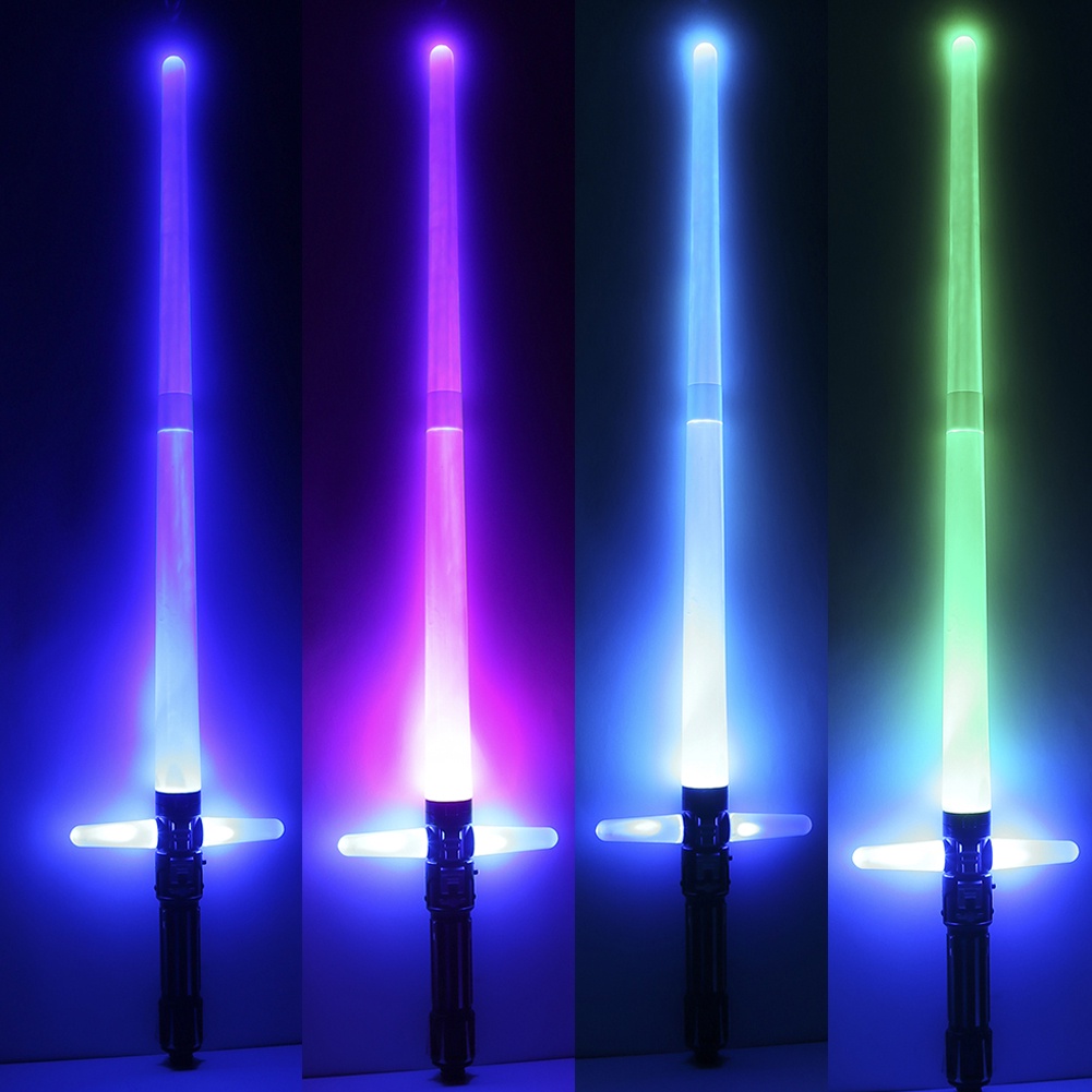 New Colorful Cross Telescopic Laser Sword Children Toys Sword Outdoor