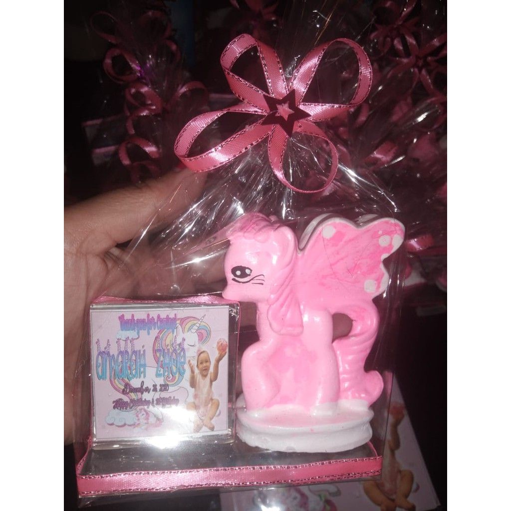 20 pcs Unicorn Binyag/Birthday/Christening/gender reveal souvenir, Free picture and lay out and wrap