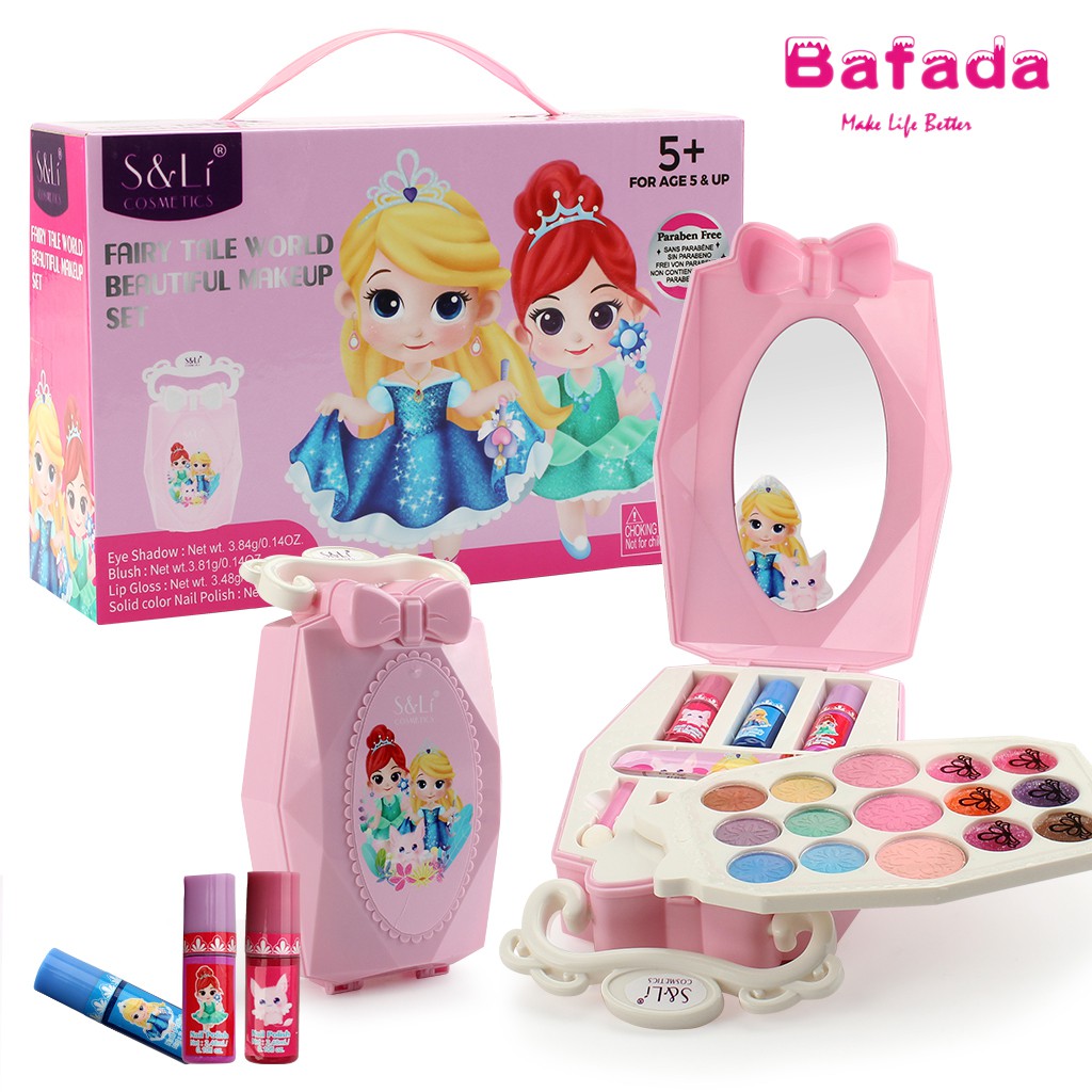 Bafada S&Li Beauty Make-up Box Tested Non Toxic Makeup Set, Girls ...