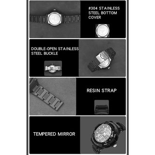 SANDA Fashion Outdoor Sport Watch Men Multifunction Watches Alarm Clock Chrono 5Bar Waterproof Digital Watch #4