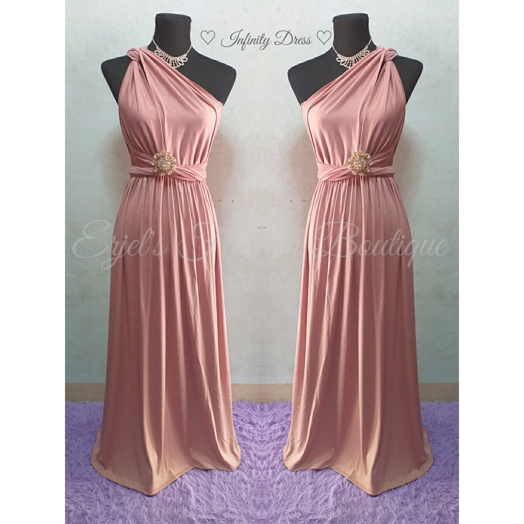 rose gold infinity dress
