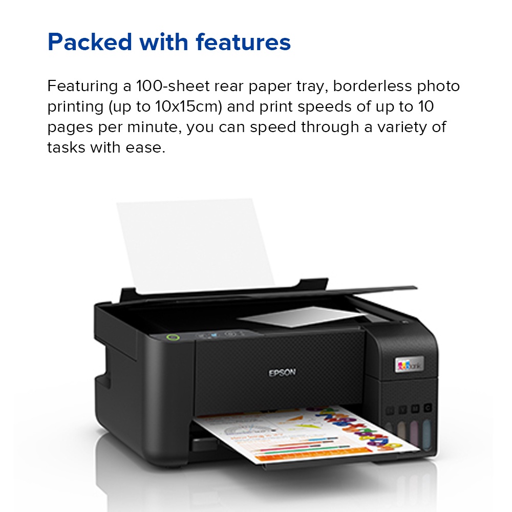 Epson L3210 Multi Functional Integrated Ink Tank Printer Epson Micro Piezo Print Head Presyo ₱9795 4295