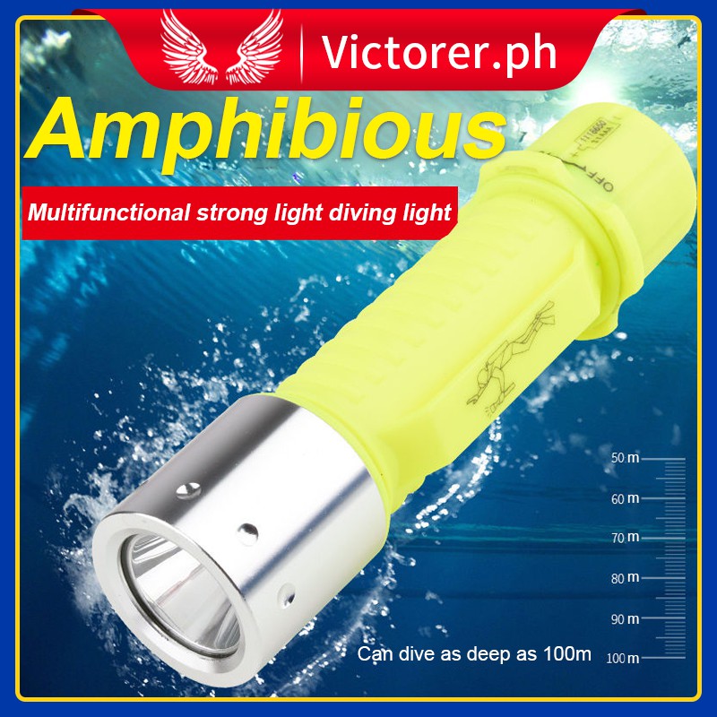 Flashlight 1100 Lumen CREE XML2 Scuba Diving Flashlight Waterproof
