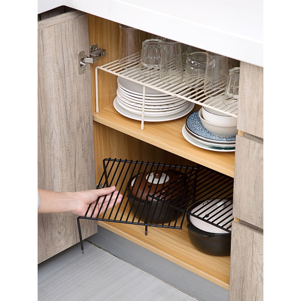 Retractable Iron Kitchen Shelf Cabinet Dish Rack Kitchen Dra