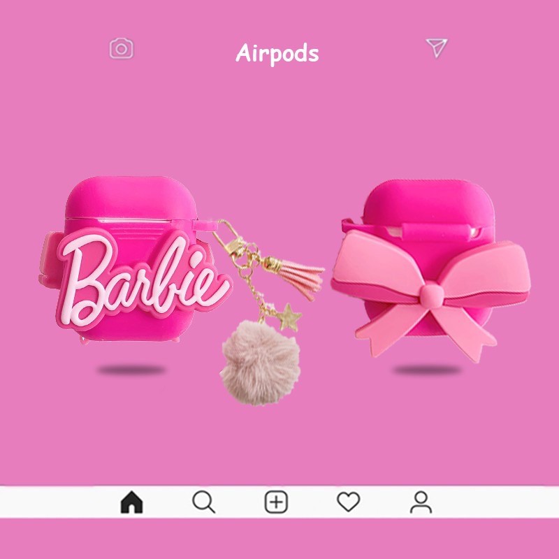 ️READY STOCK ️Pink Barbie Airpods Case AirPod 1 2 3 Pro Case Cute