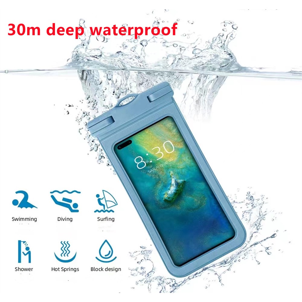 Drift diving swimming mobile phone waterproof cover large transparent ...