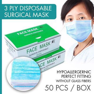 teenager Skjult kolbøtte Easy Disposable Surgical Medical Face Mask 50pcs/Box | Shopee Philippines