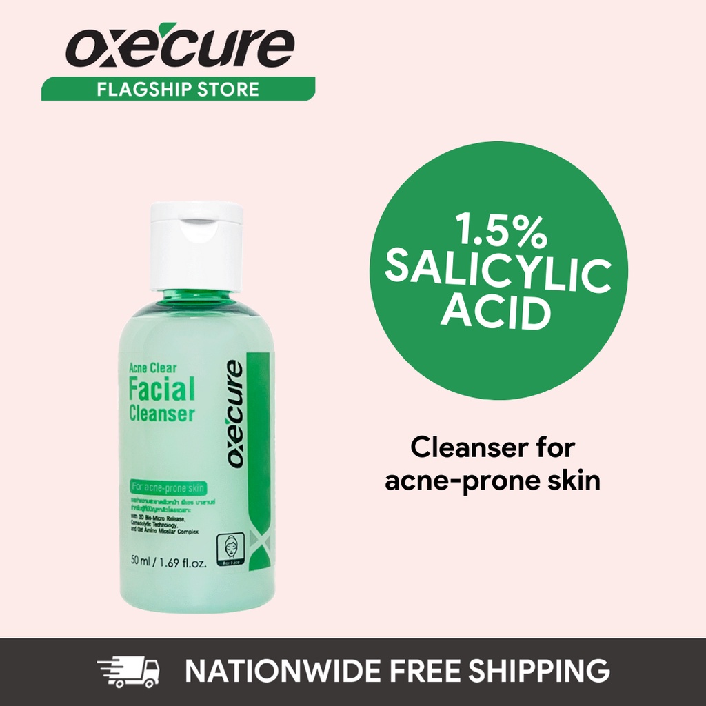 OXECURE Acne Clear Facial Cleanser 50ml Shopee Philippines