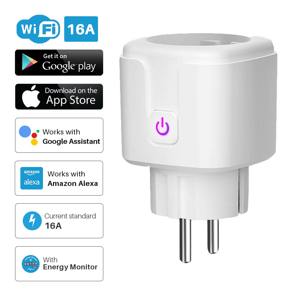 Smart Plug WiFi Socket EU 16A Power Monitor Timing ...