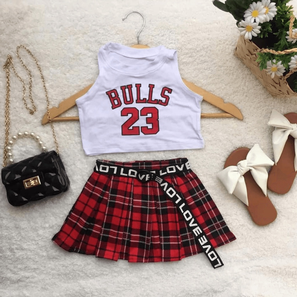 BIG SALE! New YASMIN Pleated Skirt and Crop Top with Belt for 1-3 3-5 years old | Set Vinyl Subli Pr