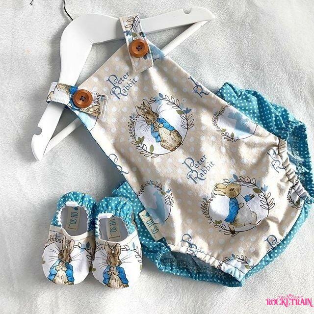baby easter bunny romper